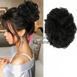 Coc modern din par artificial cu cleste AM102 - Brunet Natural